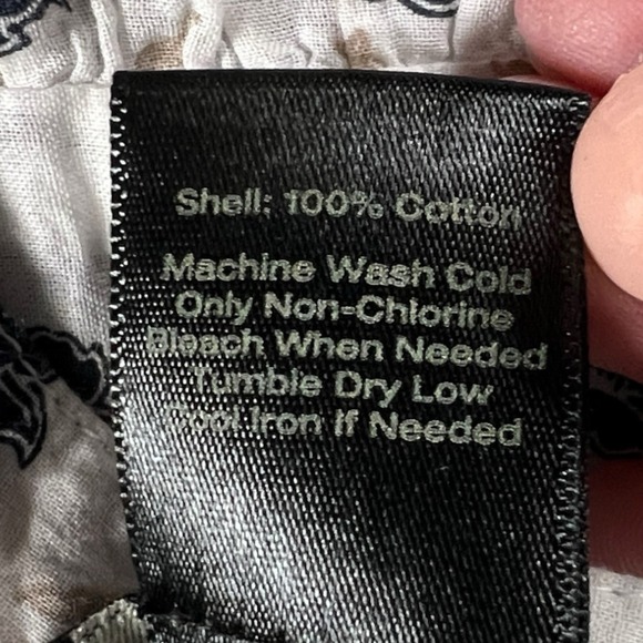 Ann Taylor Blue L Floral Babydoll Blouse Beach Boho Hippie Coastal Cowgirl Prep - Picture 9 of 11